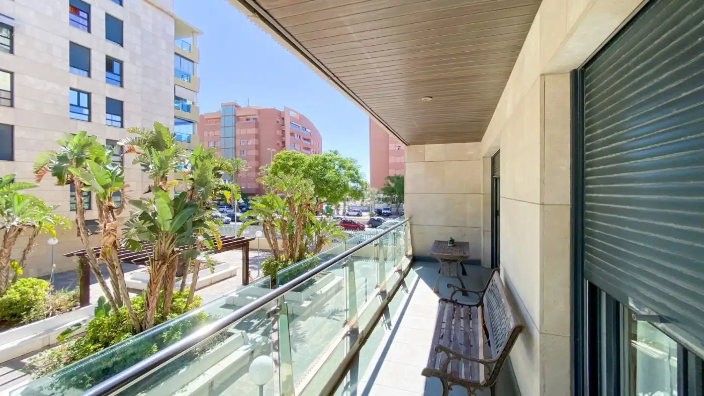 Terrace of Flat for rent in Málaga  with Air Conditioner, Heating and Parquet flooring