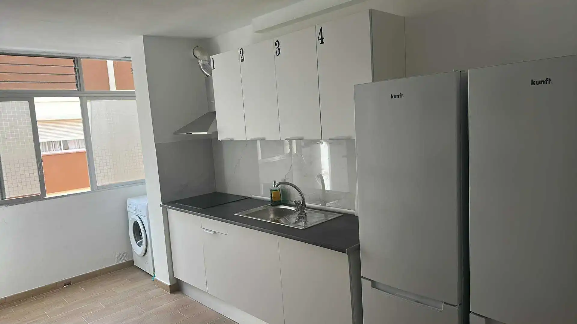 Kitchen of Flat for share in Telde  with Furnished