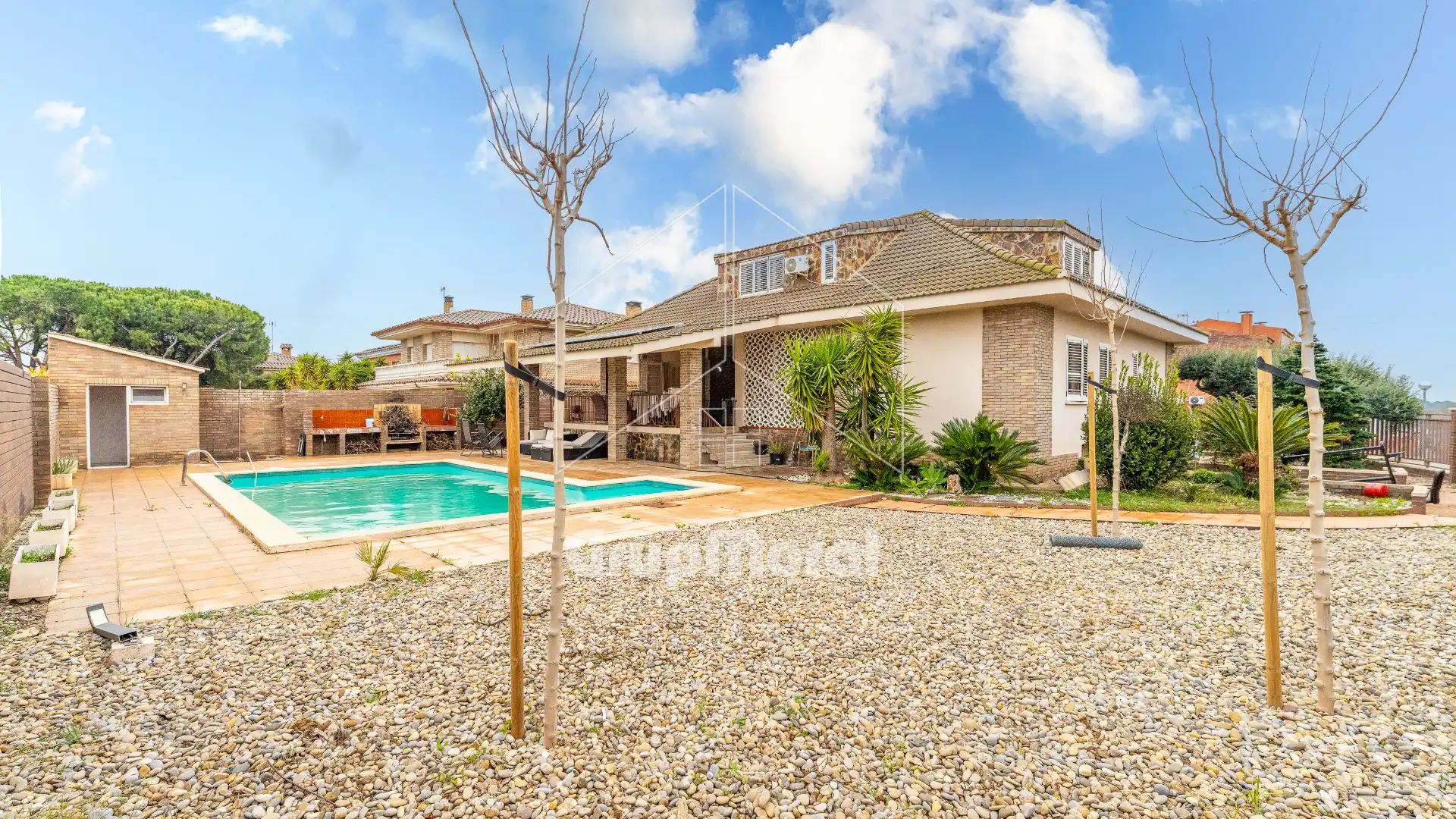 Vista exterior de Casa o chalet en venta en Riudoms con Aire acondicionado, Jardín privado y Parquet