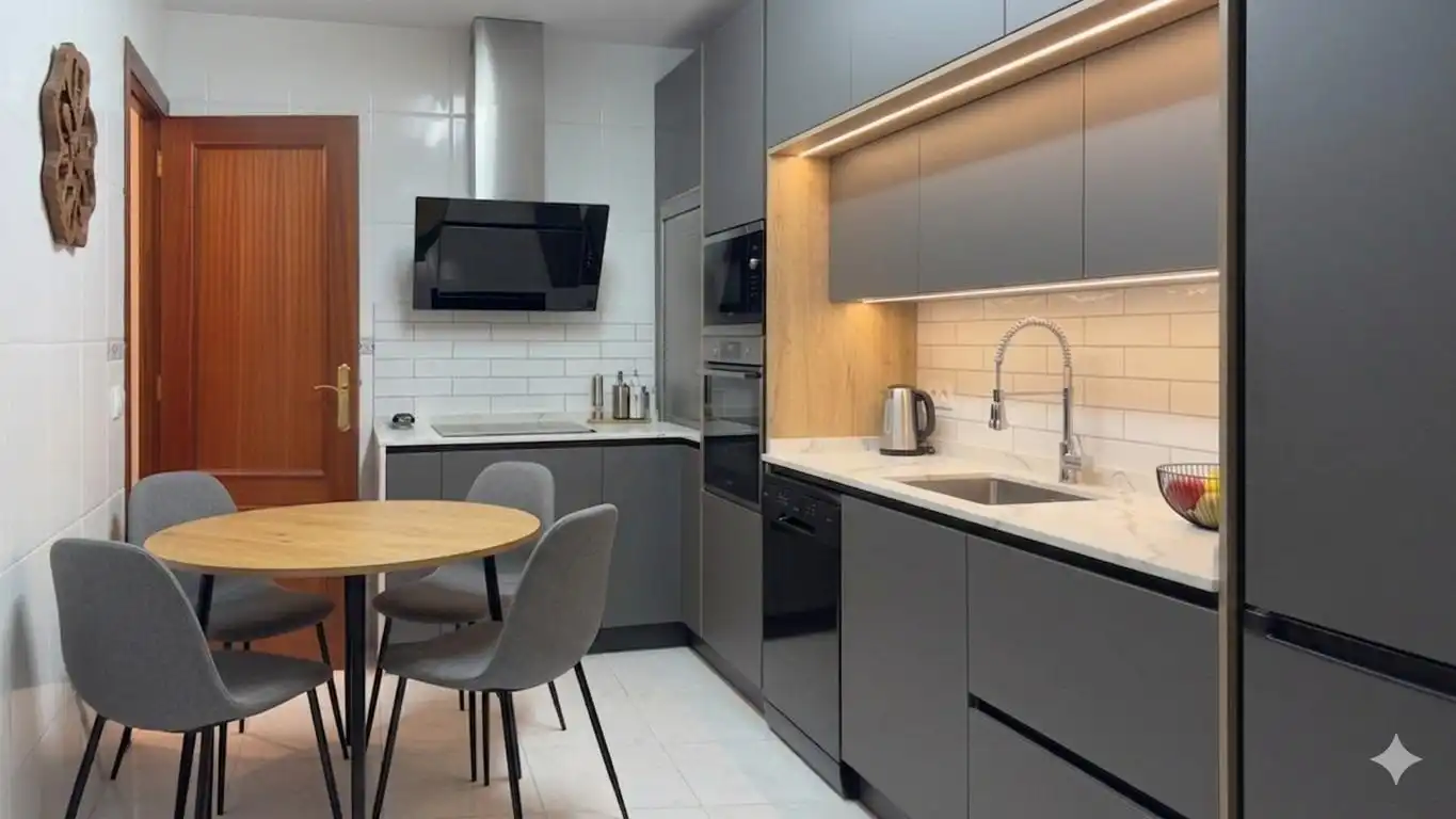 Cocina de Piso en venta en Padrón con Calefacción, Trastero y Amueblado