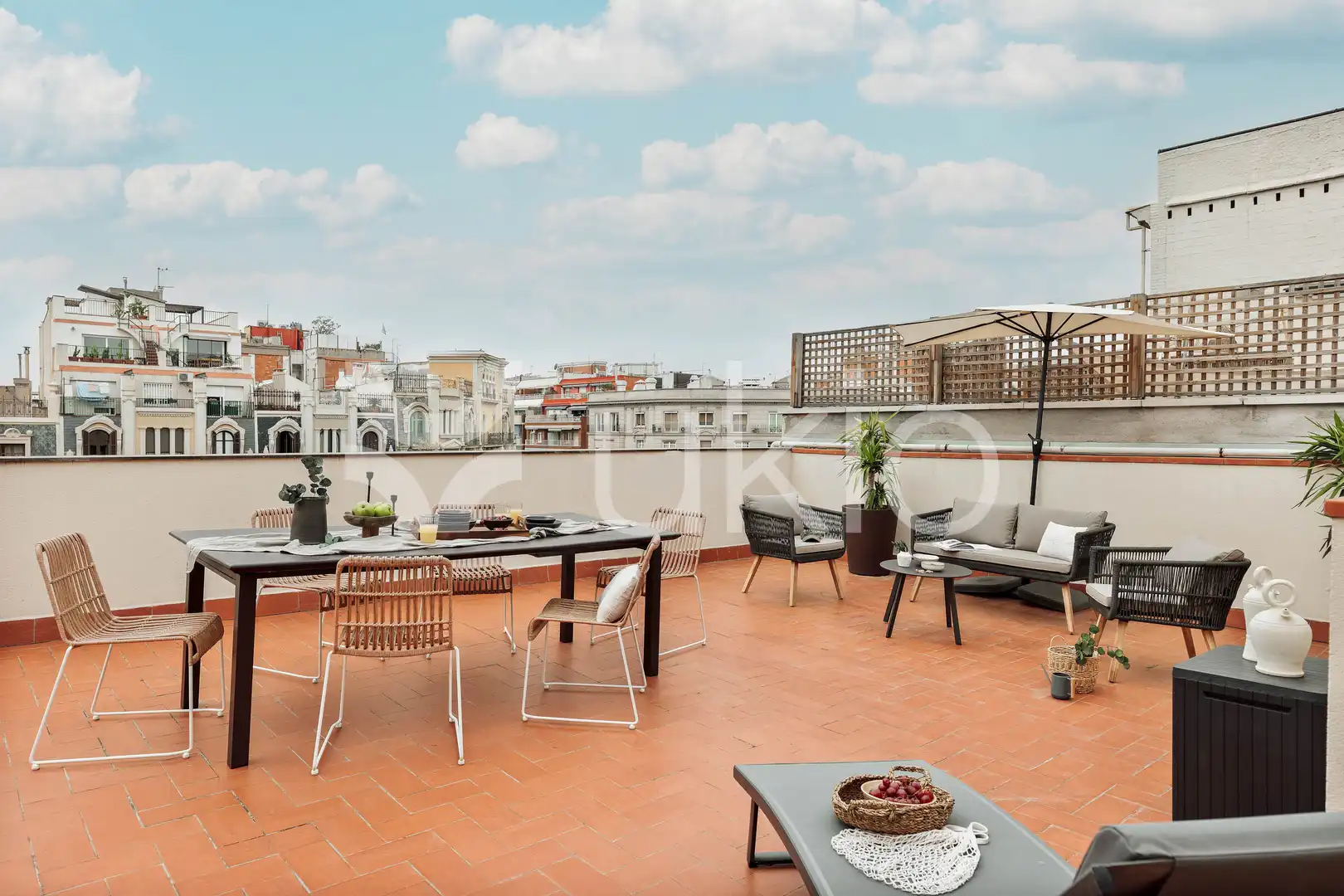 Terrassa de Apartament de lloguer en Barcelona amb Aire condicionat, Calefacció i Jardí privat