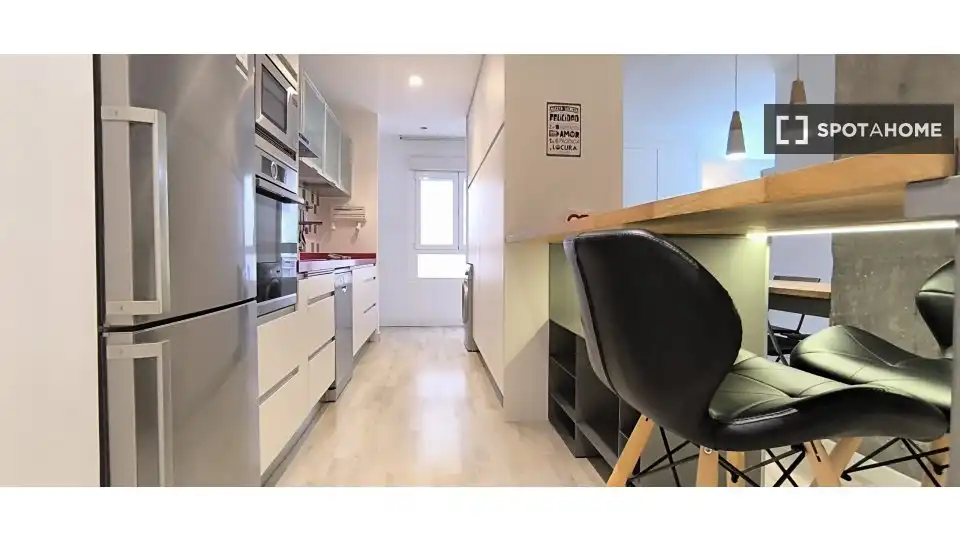 Kitchen of Flat for rent in Madrid  with Air Conditioner, Heating and Furnished
