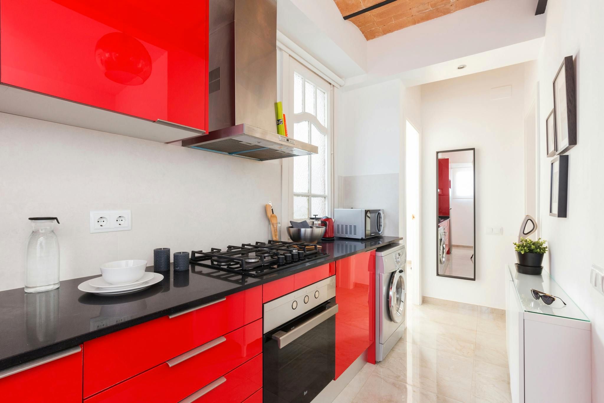 Kitchen of Flat to rent in  Barcelona Capital  with Air Conditioner, Heating and Furnished