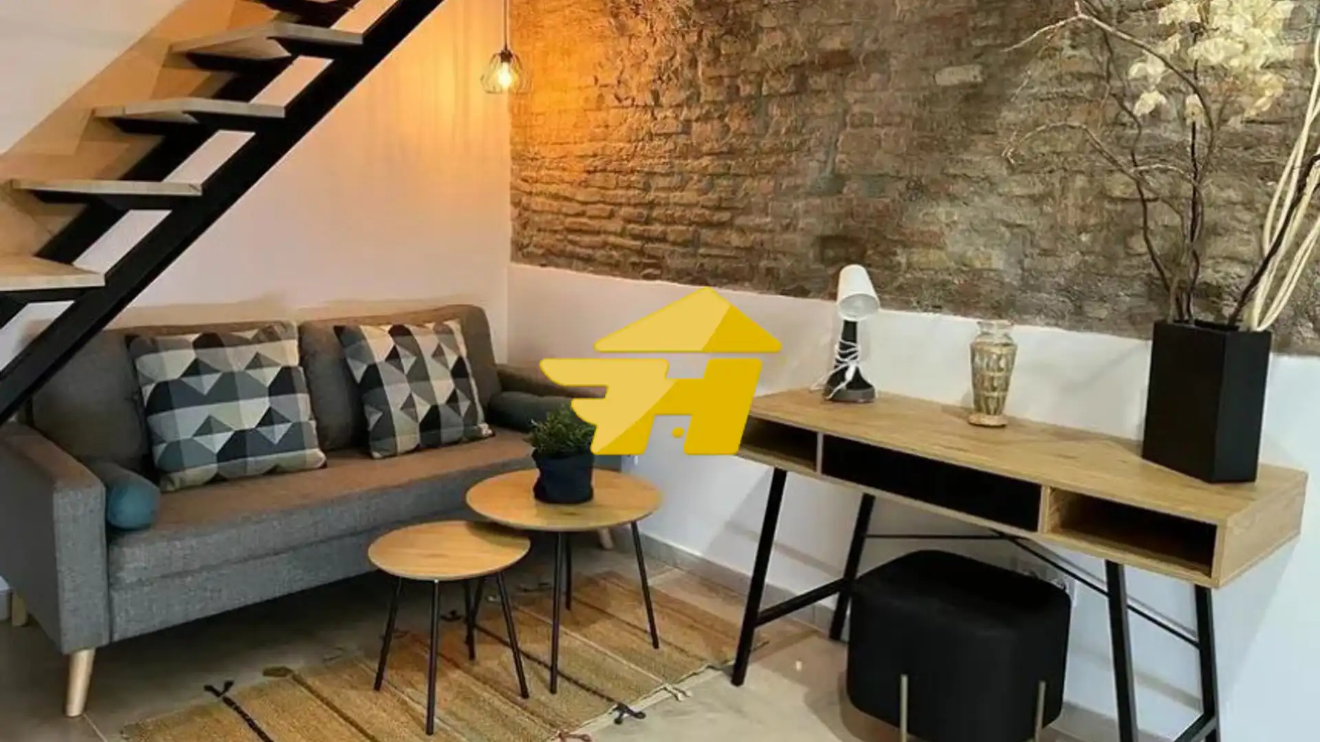 Sala de estar de Estudio de alquiler en Málaga Capital con Aire acondicionado y Amueblado