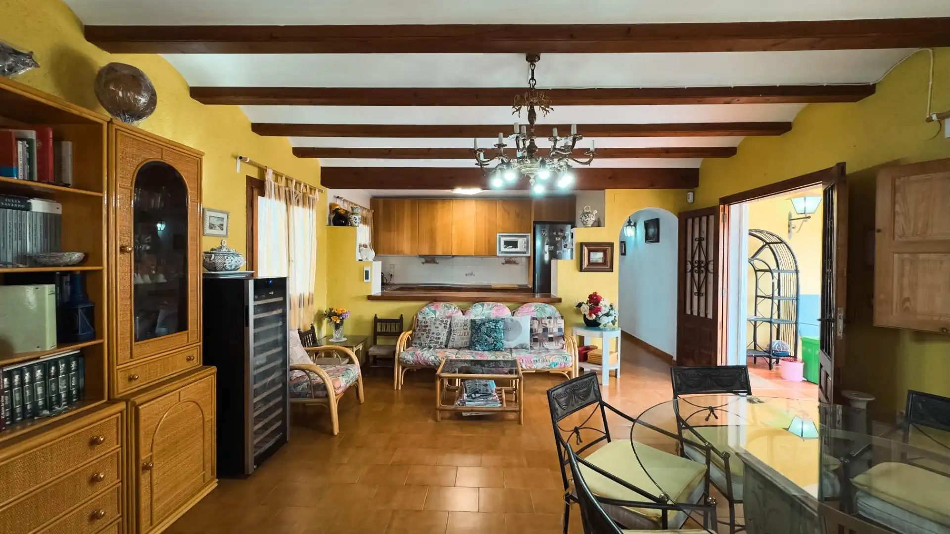 Sala de estar de Casa o chalet en venta en Moraira con Jardín privado, Terraza y Trastero