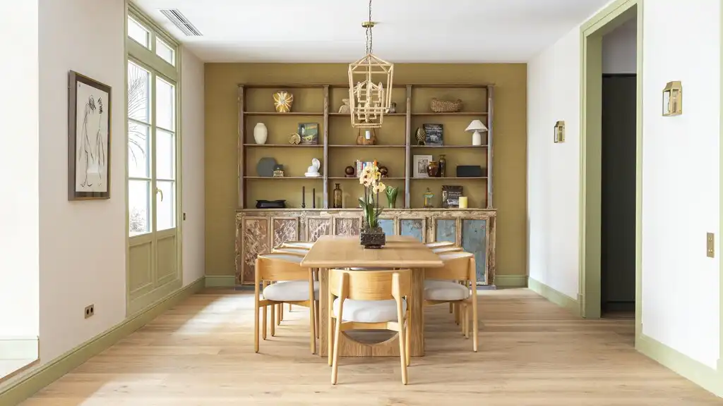 Comedor de Apartamento en venta en Barcelona con Aire acondicionado, Jardín privado y Parquet