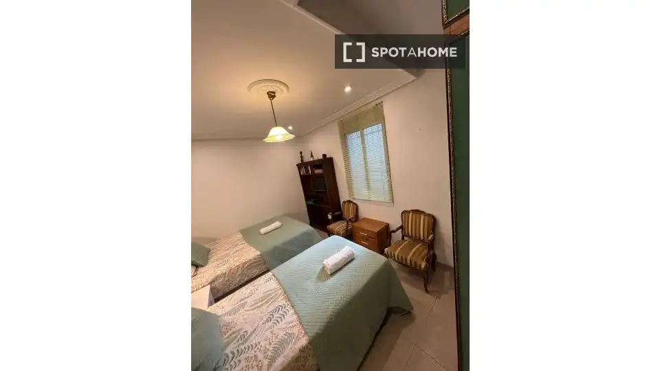Dormitori de Apartament per a compartir en Madrid amb Aire condicionat, Calefacció i Terrassa
