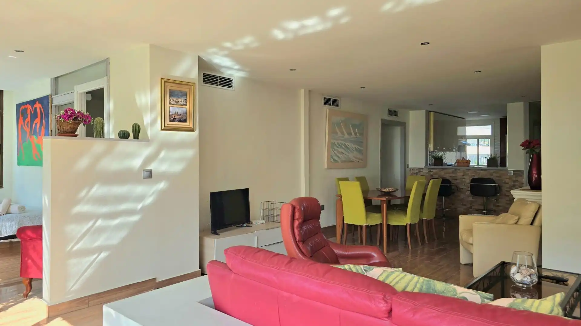 Wohnzimmer von Wohnungen zum Verkauf in Torremolinos mit Privatgarten, Möbliert und Gemeinschaftspool