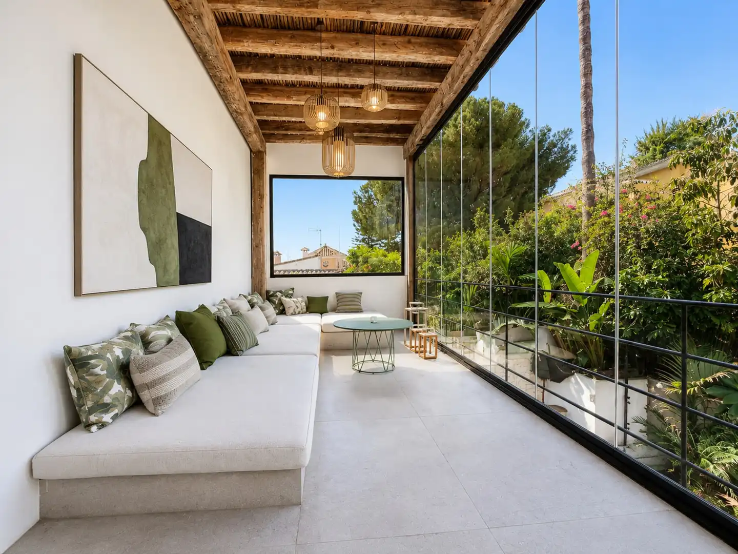 Terrassa de Casa o xalet en venda en Marbella amb Aire condicionat, Jardí privat i Terrassa