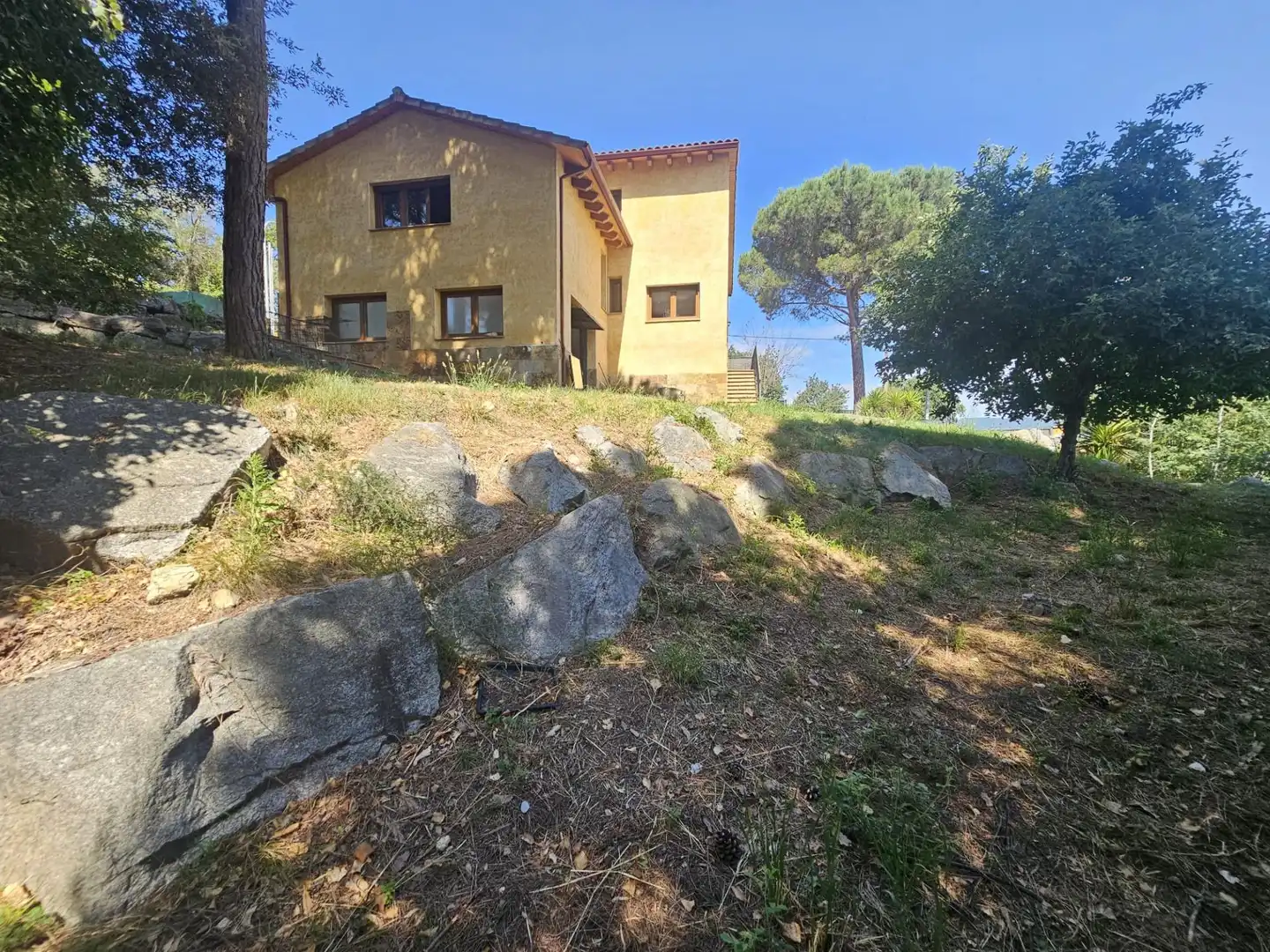 Vista exterior de Casa o xalet en venda en Fogars de la Selva amb Calefacció, Jardí privat i Piscina