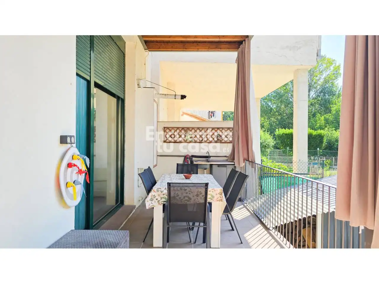 Terraza de Casa o chalet en venta en Puente la Reina / Gares con Aire acondicionado, Calefacción y Parquet
