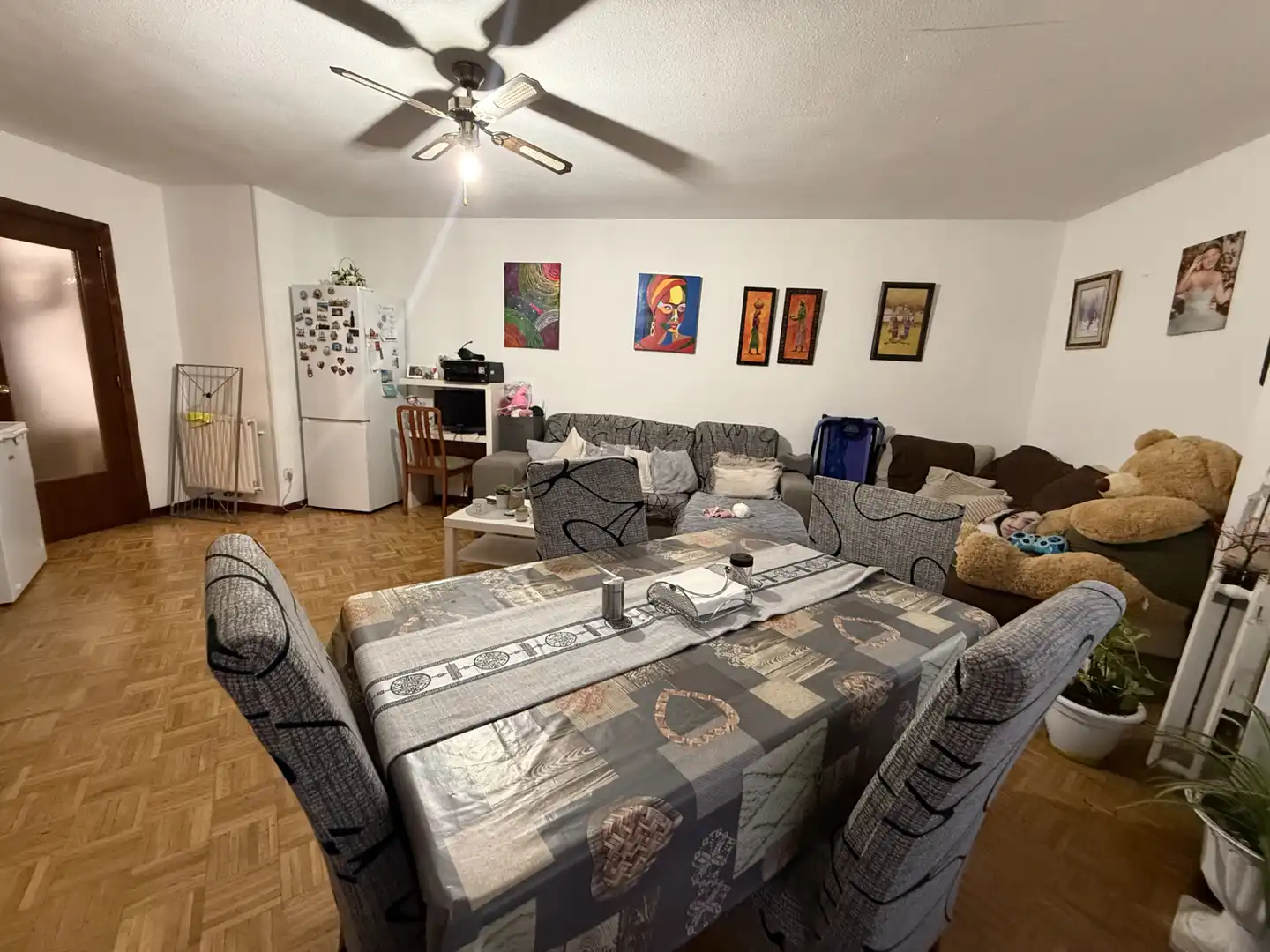 Living room of Flat for sale in Madrid  with Heating, Parquet flooring and Terrace
