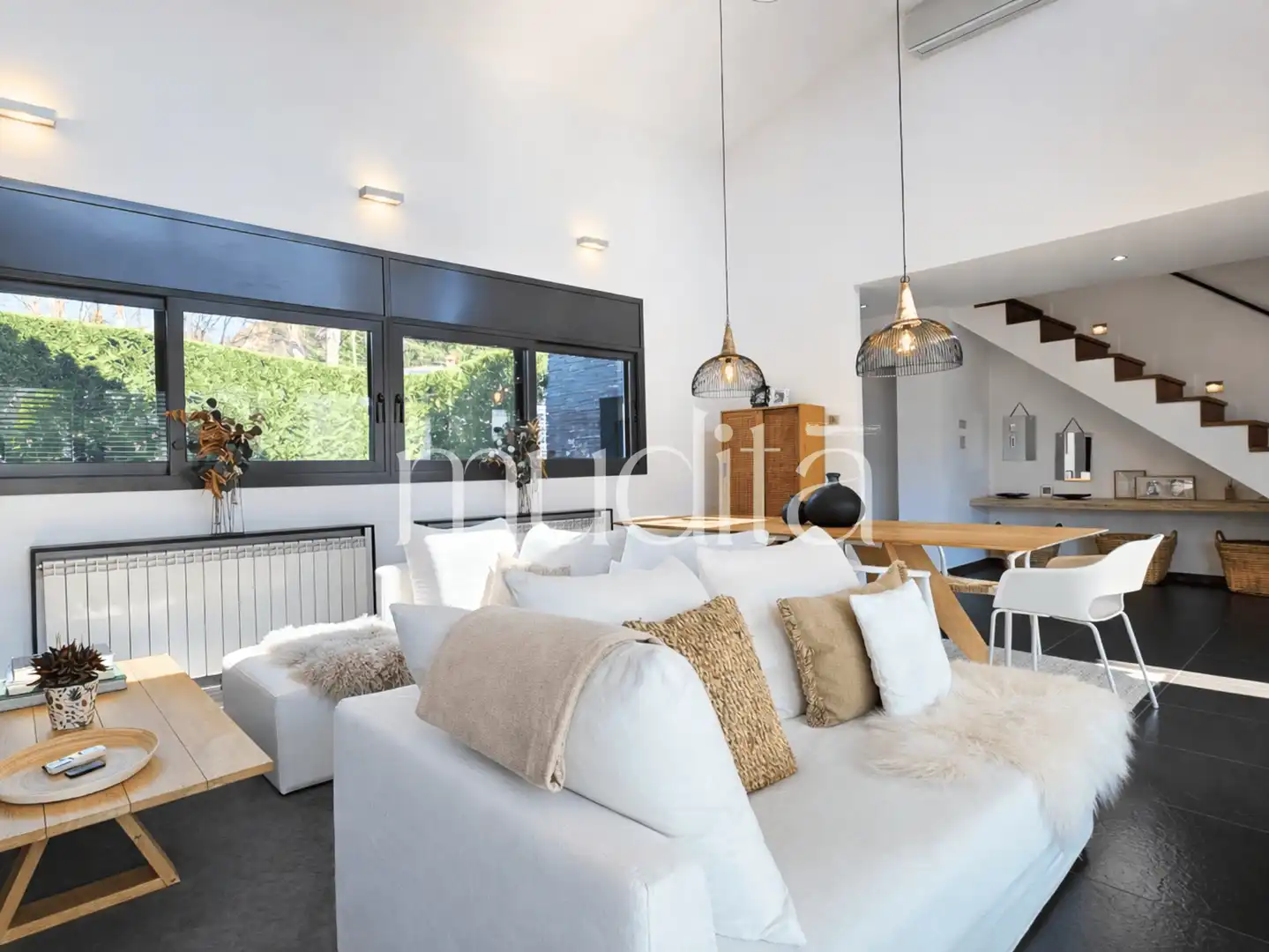 Sala de estar de Casa o chalet en venta en Viladrau con Calefacción, Jardín privado y Terraza