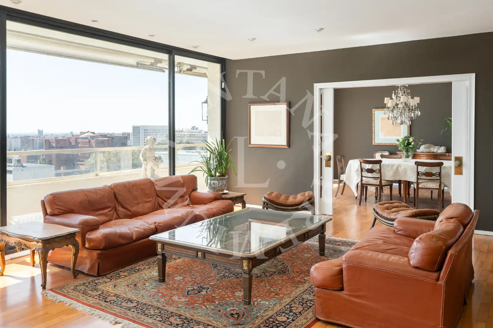 Sala de estar de Ático en venta en Barcelona con Aire acondicionado, Calefacción y Parquet