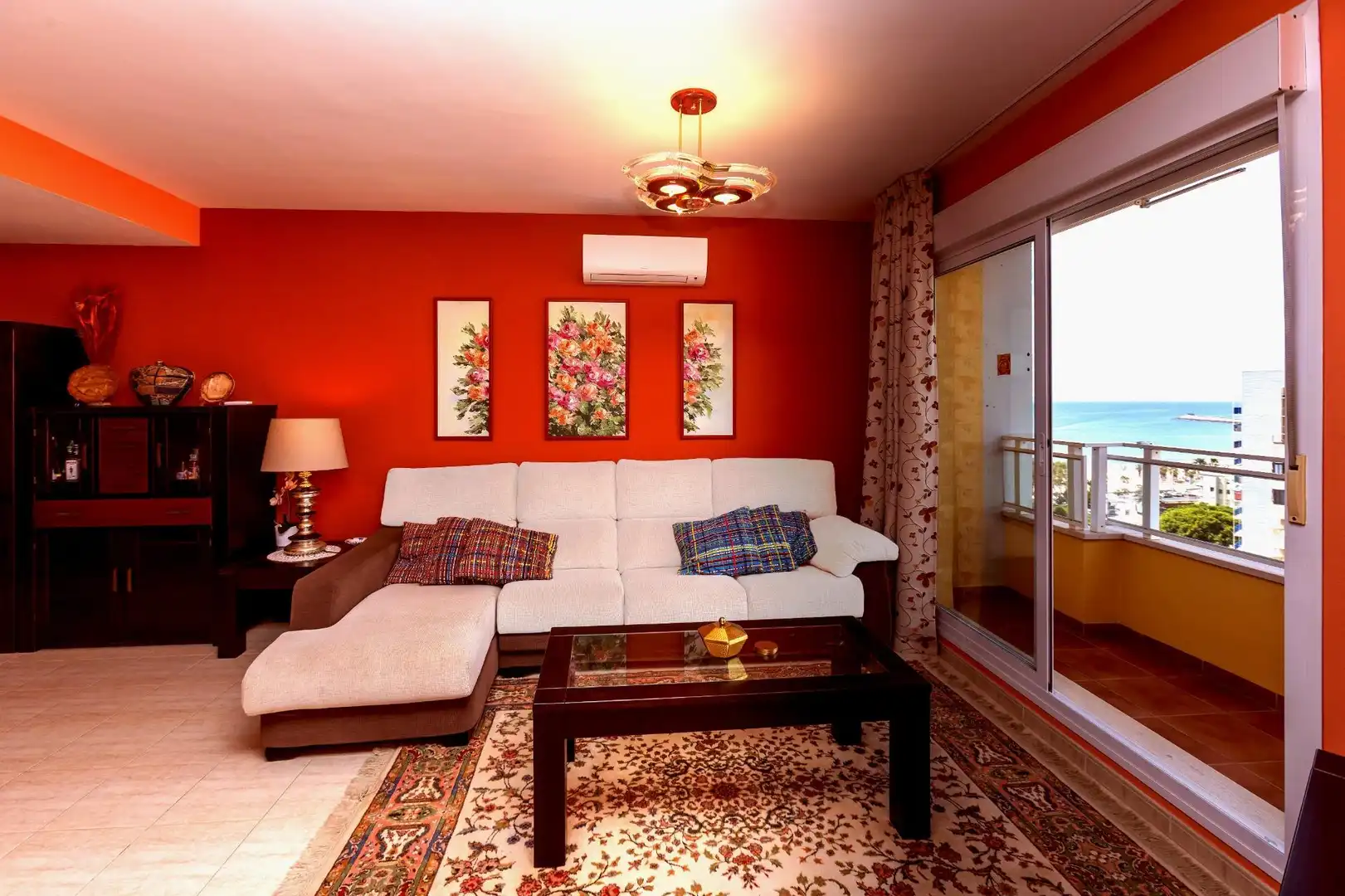 Sala d'estar de Àtic en venda en Oropesa del Mar / Orpesa amb Aire condicionat, Terrassa i Moblat