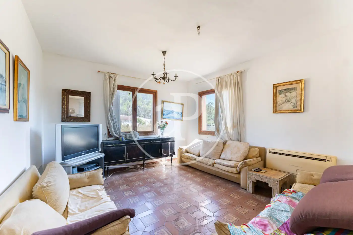 Sala d'estar de Casa o xalet en venda en Marratxí amb Calefacció, Jardí privat i Piscina