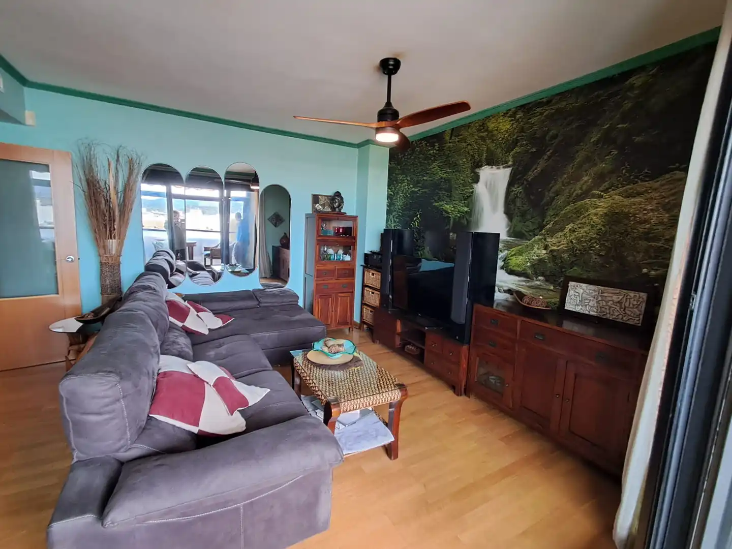 Living room of Attic for sale in Gandia  with Air Conditioner, Parquet flooring and Terrace