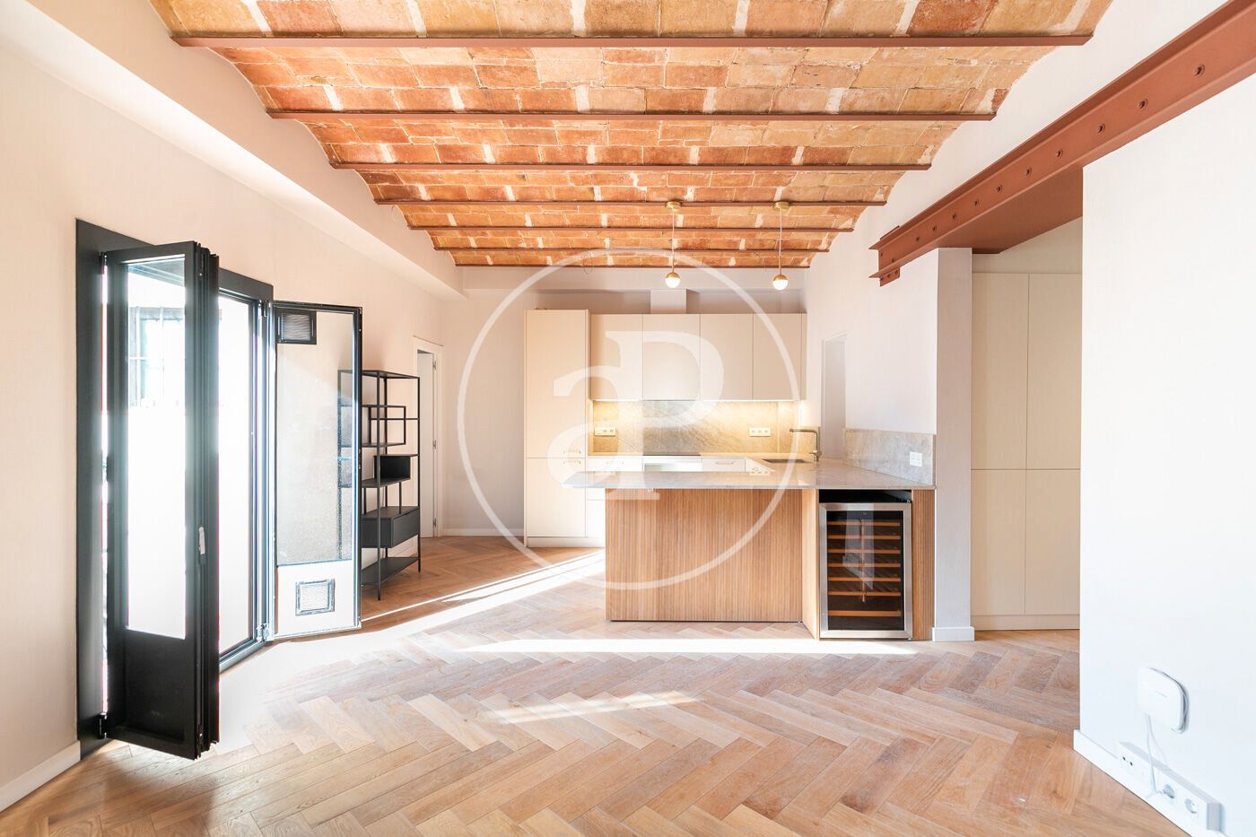 Kitchen of Flat for sale in  Barcelona Capital  with Air Conditioner, Heating and Terrace