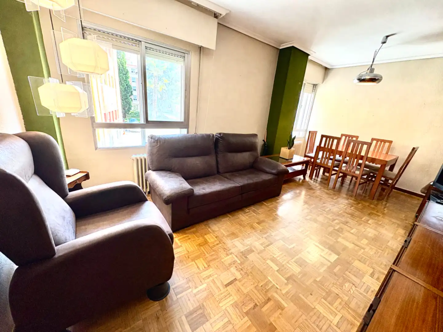 Wohnzimmer von Wohnung zum Verkauf in Valladolid mit Heizung, Parkett und Terrasse