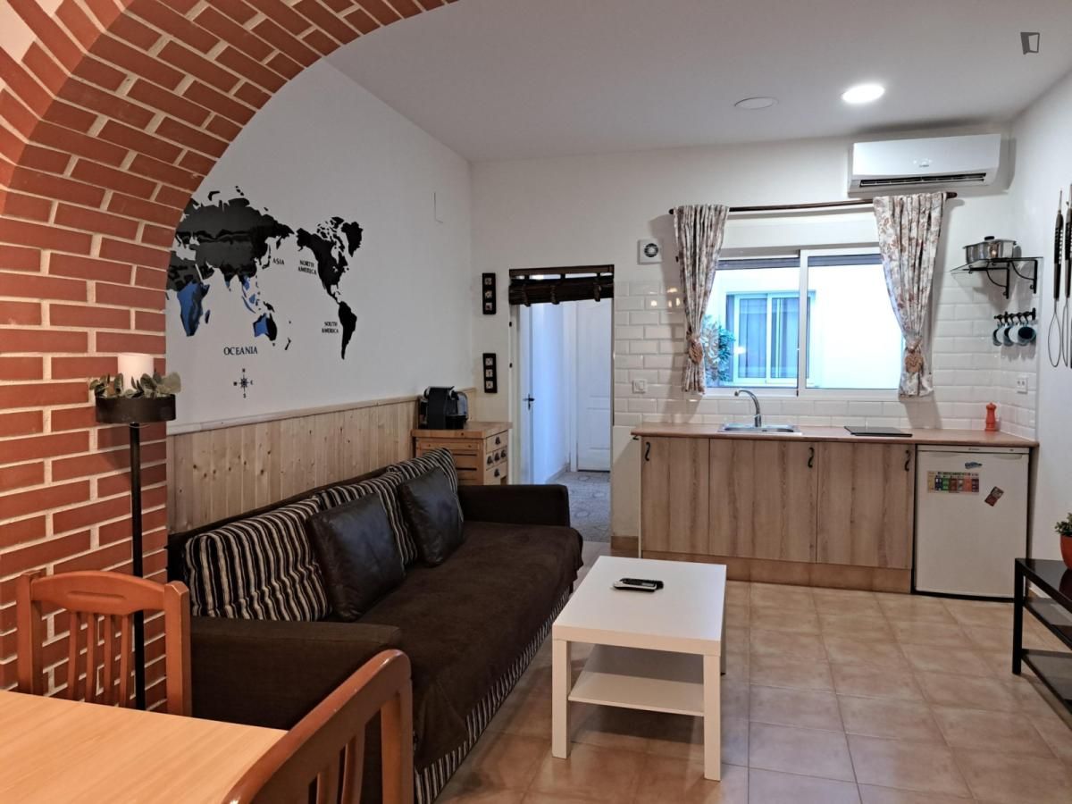 Sala de estar de Apartamento de alquiler en  Valencia Capital con Aire acondicionado, Amueblado y Lavadora