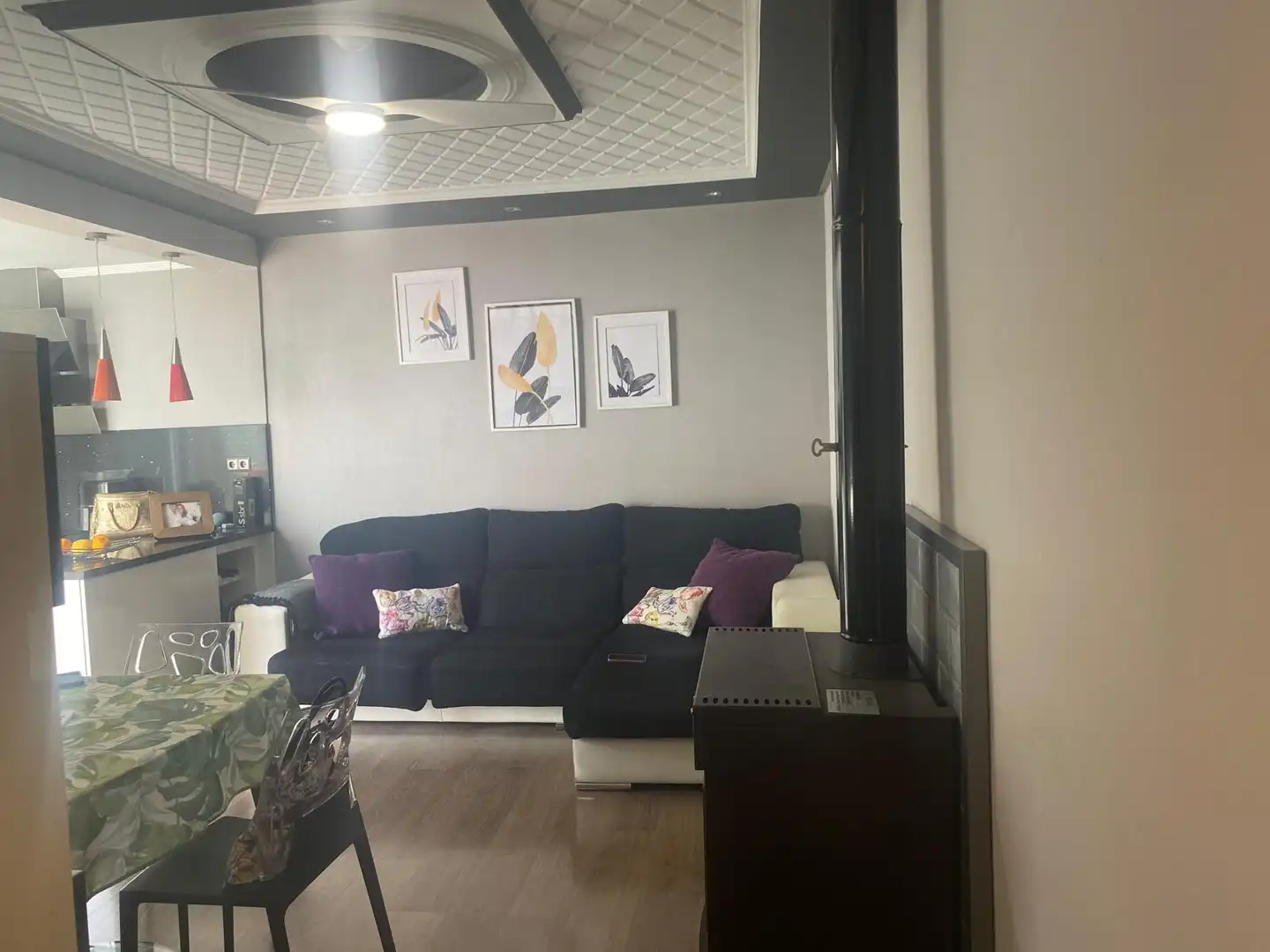 Sala de estar de Casa adosada en venta en El Real de Gandia con Aire acondicionado, Amueblado y Horno