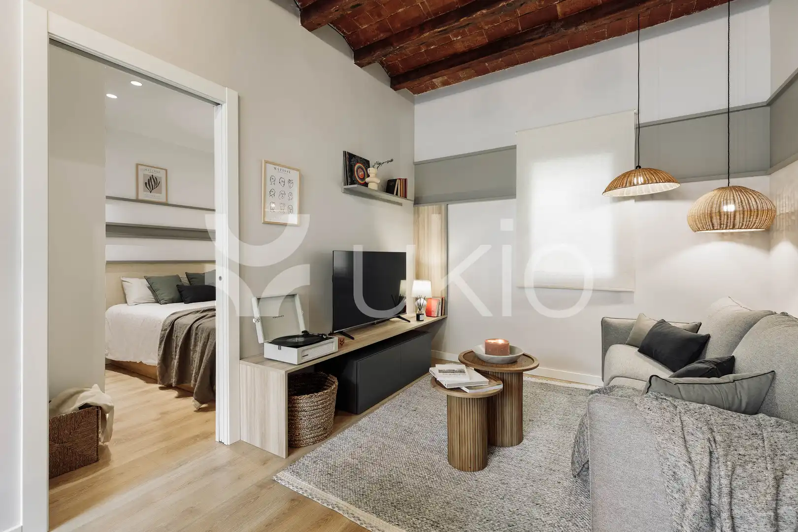 Sala d'estar de Apartament de lloguer en Barcelona amb Aire condicionat, Calefacció i Terrassa