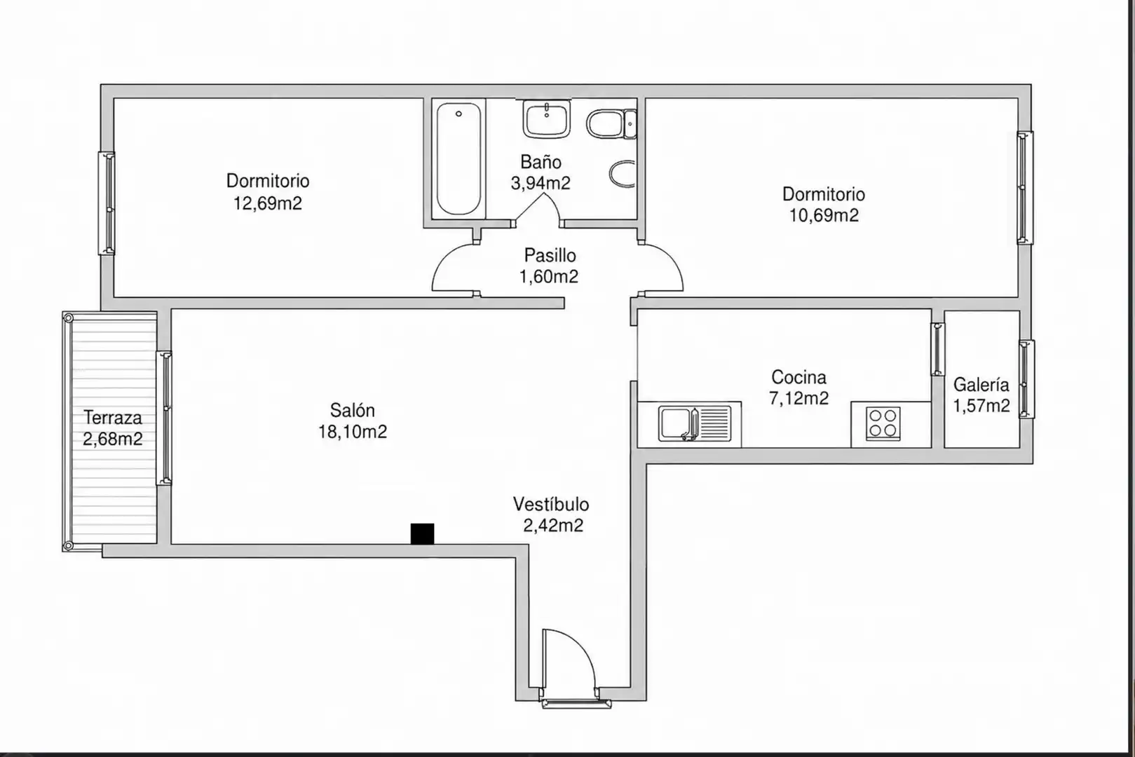 Piso en venta en El Burgo de Ebro con Calefacción, Terraza y Balcón