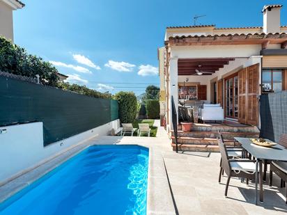 Swimming pool of Single-family semi-detached for sale in Bunyola  with Heating, Private garden and Storage room