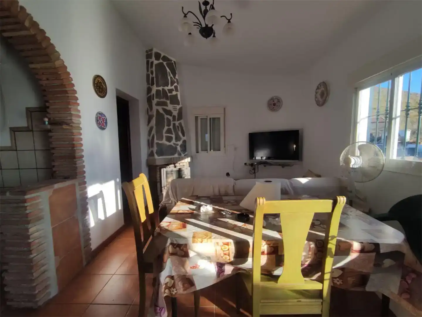 Sala de estar de Piso en venta en Almáchar con Aire acondicionado, Jardín privado y Piscina