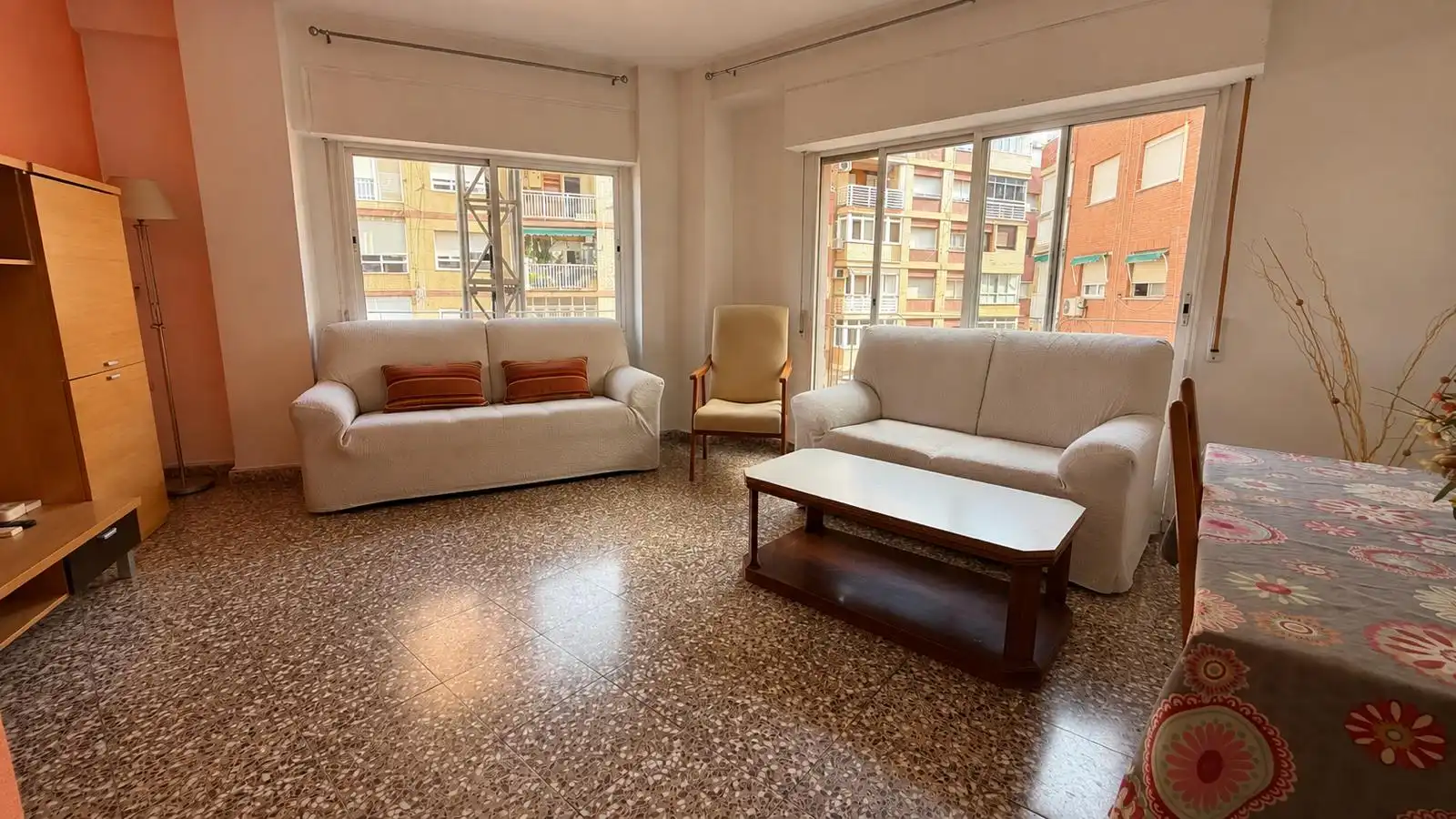 Sala d'estar de Pis de lloguer en Cartagena amb Aire condicionat, Calefacció i Terrassa