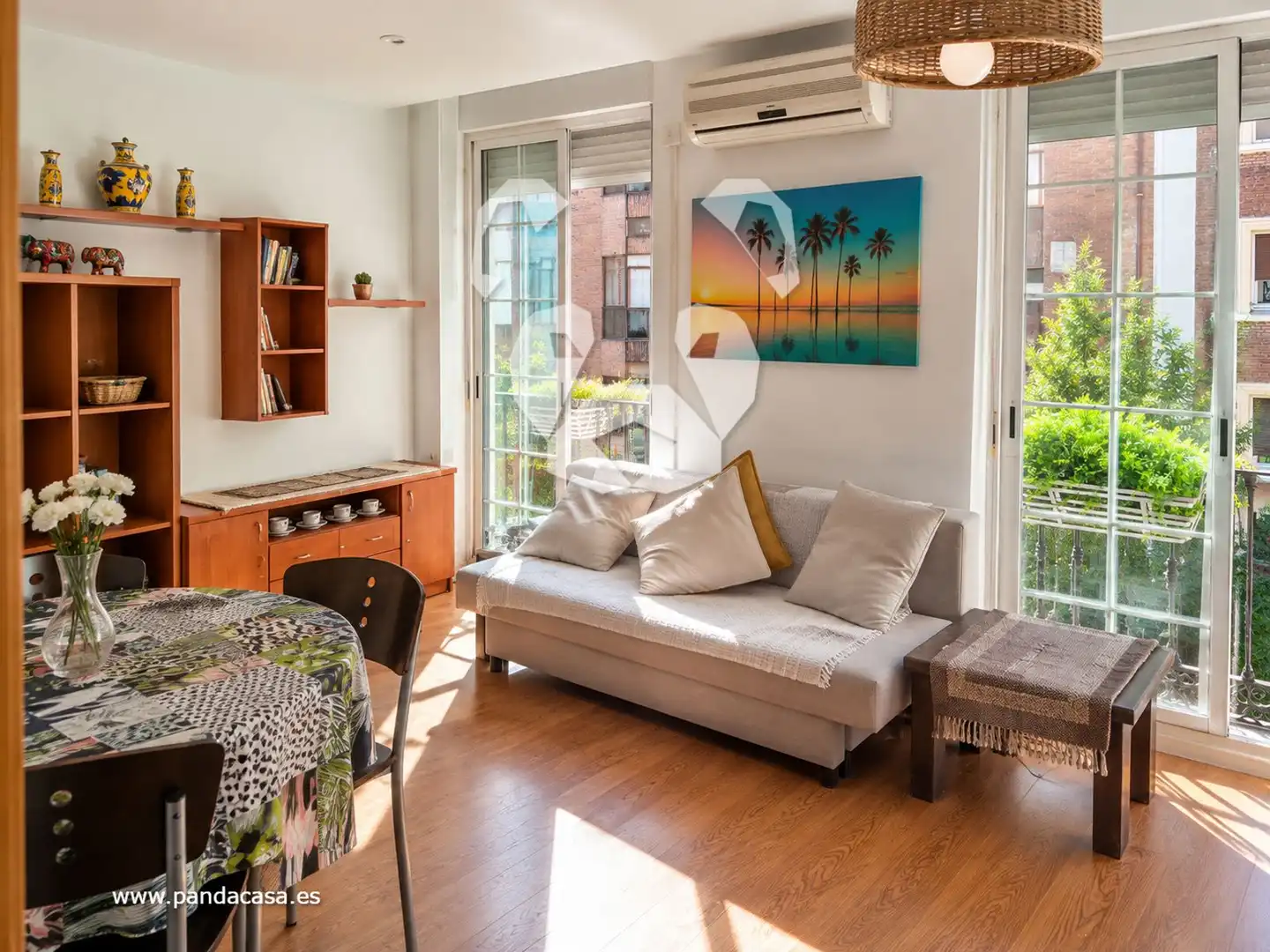Sala de estar de Piso de alquiler en Madrid con Aire acondicionado, Calefacción y Parquet