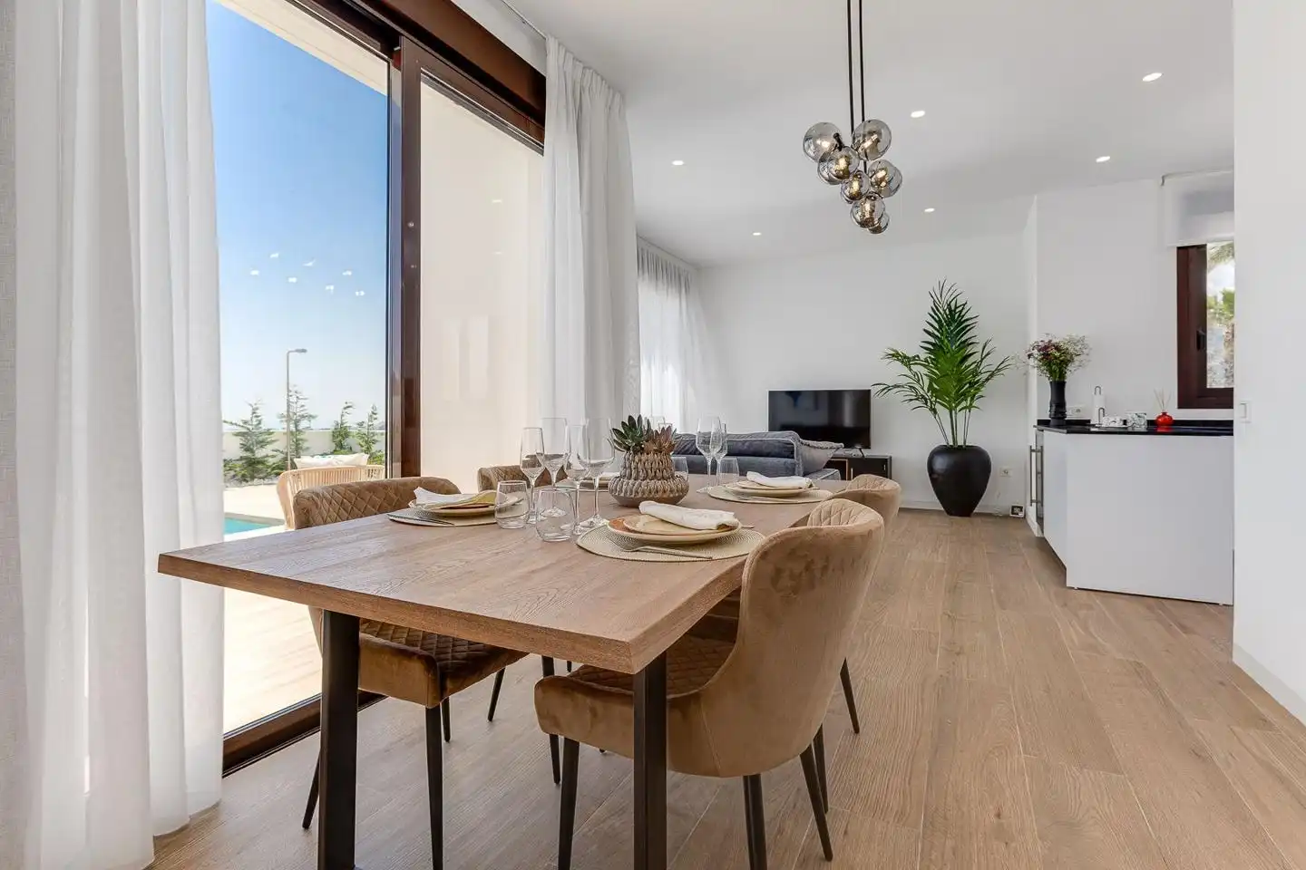 Comedor de Casa o chalet en venta en Finestrat con Jardín privado, Terraza y Piscina