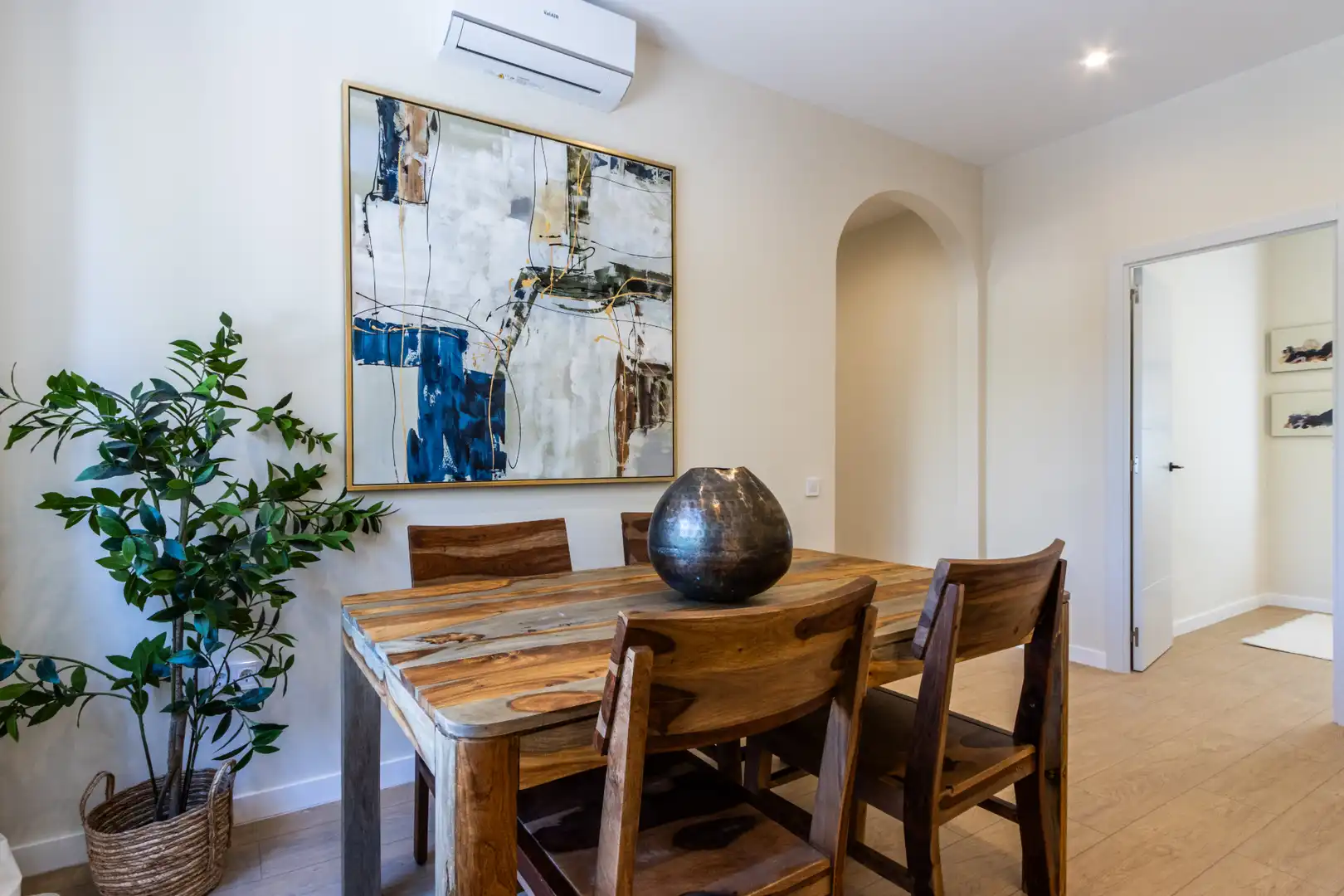 Esszimmer von Wohnung zum Verkauf in Terrassa mit Klimaanlage, Heizung und Terrasse
