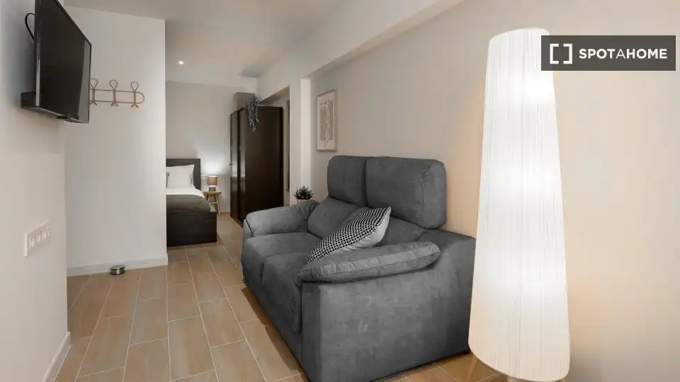 Wohnzimmer von Wohnung zur Miete in Valencia mit Klimaanlage, Heizung und Möbliert