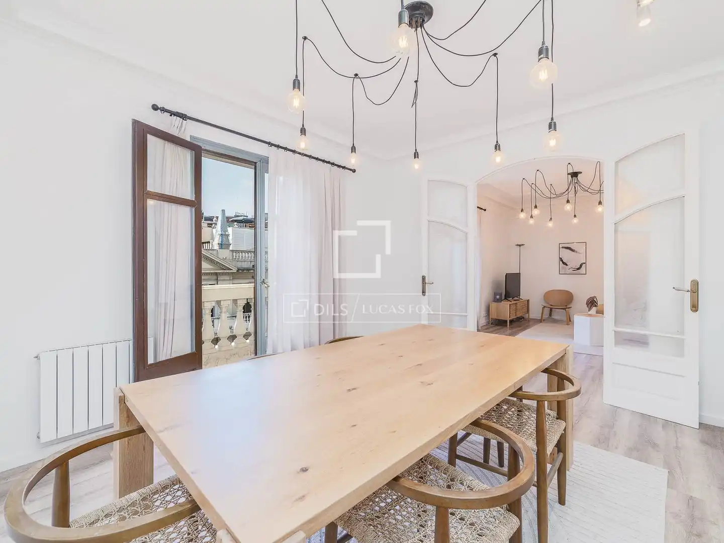 Esszimmer von Wohnung zur Miete in Barcelona mit Klimaanlage, Terrasse und Möbliert