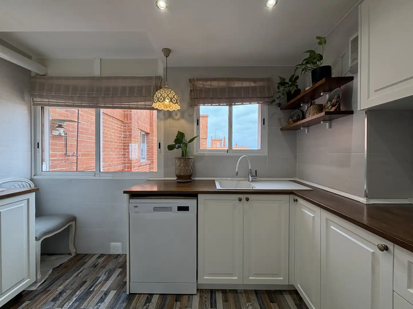 Kitchen of Flat for sale in Burriana / Borriana  with Air Conditioner, Storage room and Furnished