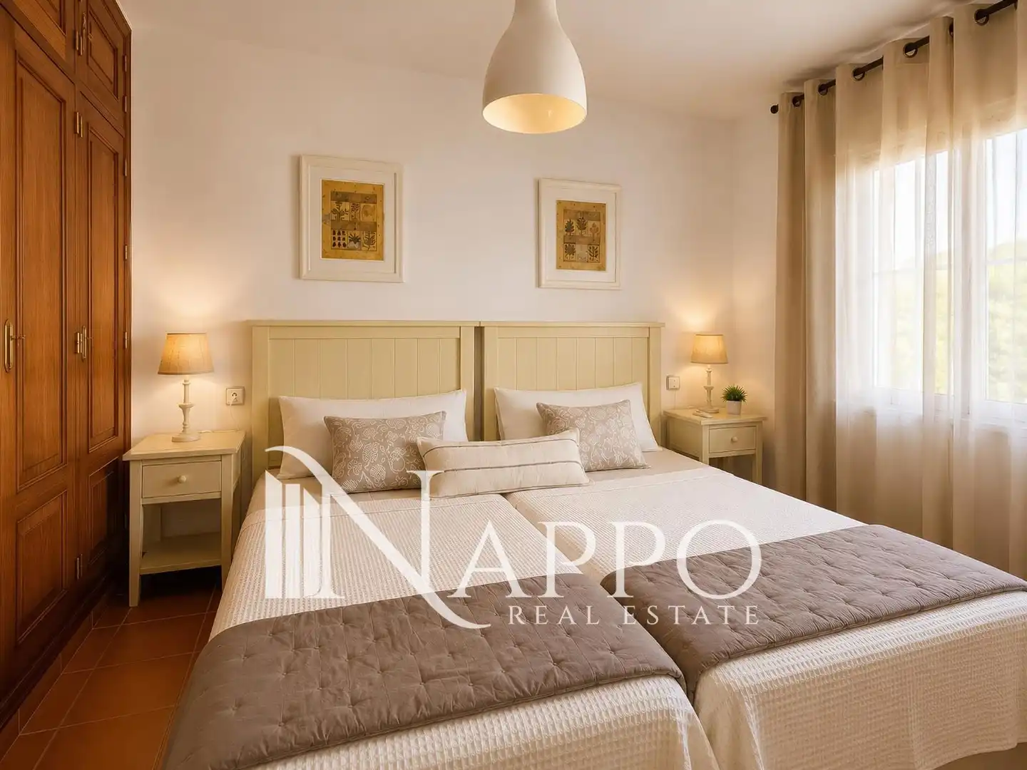 Habitación de Casa adosada de alquiler en Santanyí con Aire acondicionado, Calefacción y Jardín privado