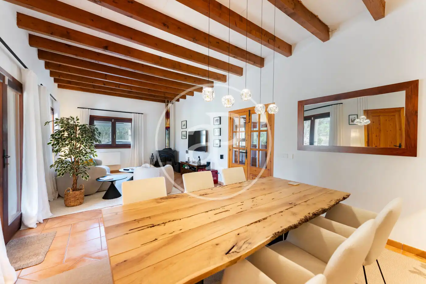 Dining room of Houses for sale in Algaida  with Air Conditioner, Heating and Private garden