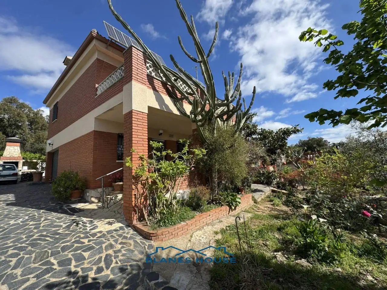 Vista exterior de Casa o xalet en venda en Riudarenes amb Calefacció, Jardí privat i Terrassa