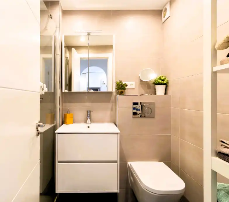 Bany de Apartament en venda en Mijas amb Aire condicionat, Terrassa i Moblat