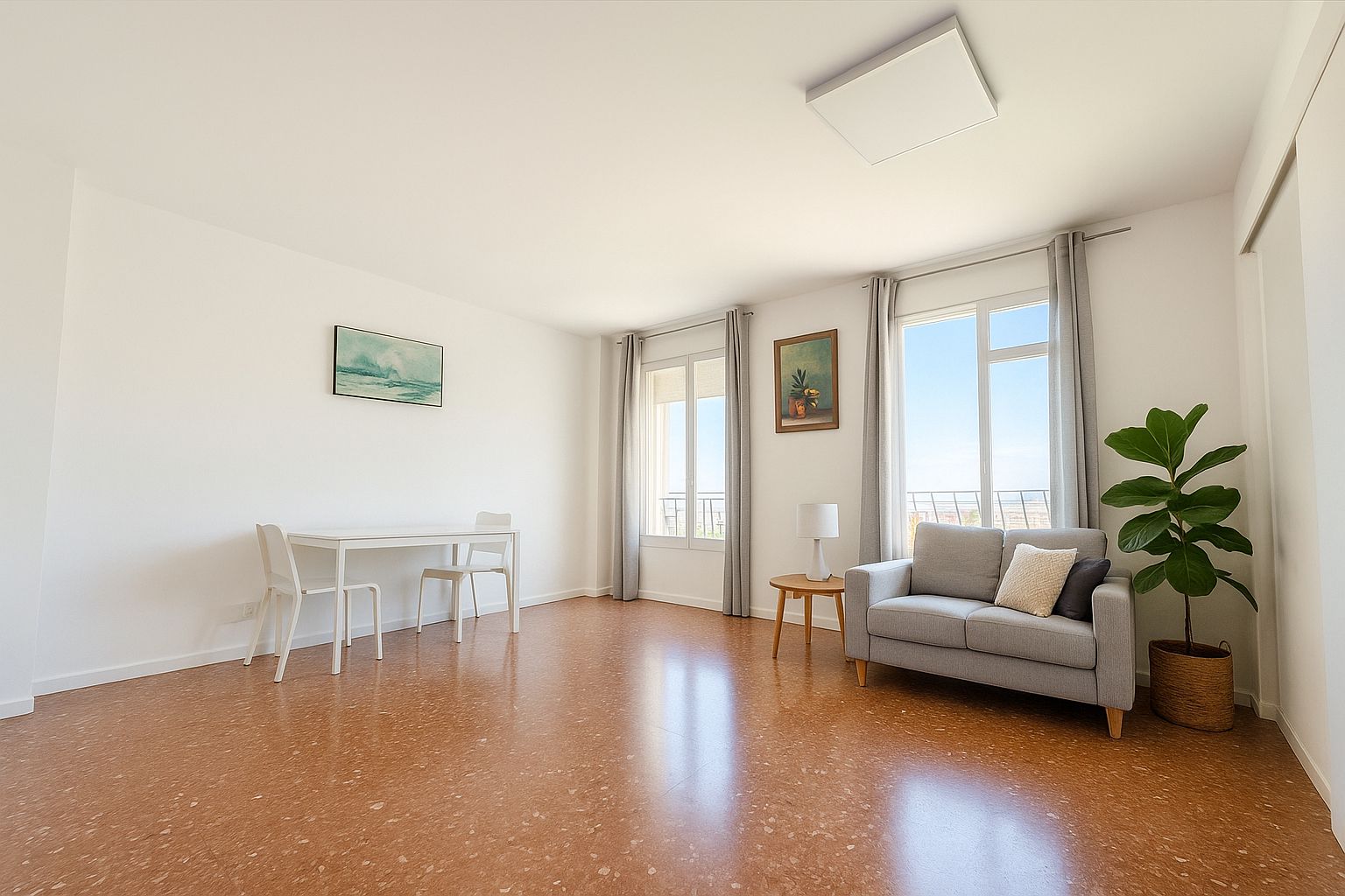 Living room of Flat to rent in Terrassa  with Air Conditioner, Heating and Furnished