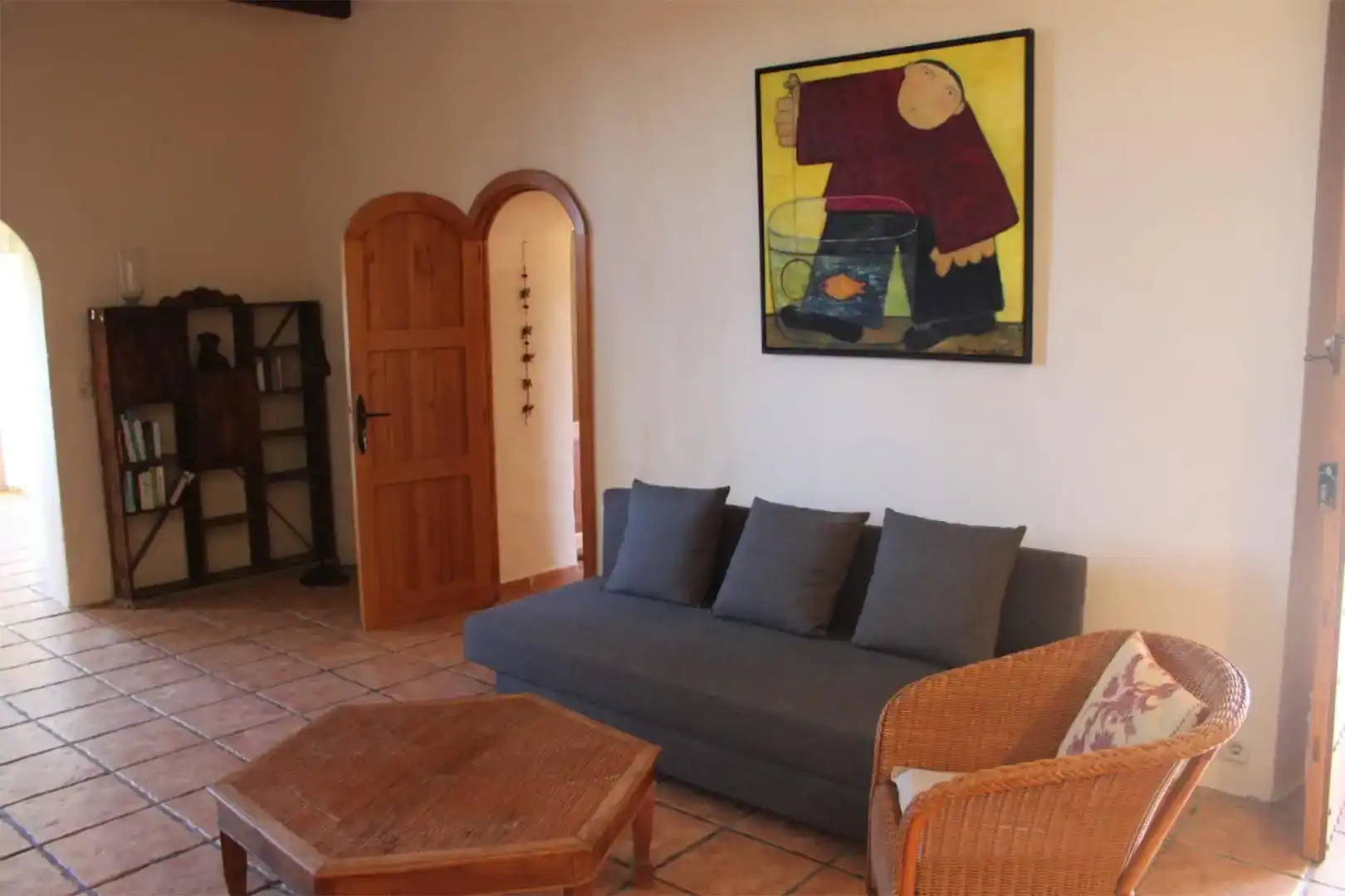 Wohnzimmer von Wohnungen zur Miete in Montuïri mit Privatgarten, Schwimmbad und Möbliert