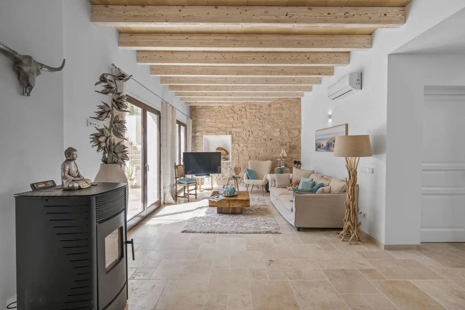 Sala de estar de Casa o chalet en venta en Capdepera con Aire acondicionado, Terraza y Amueblado