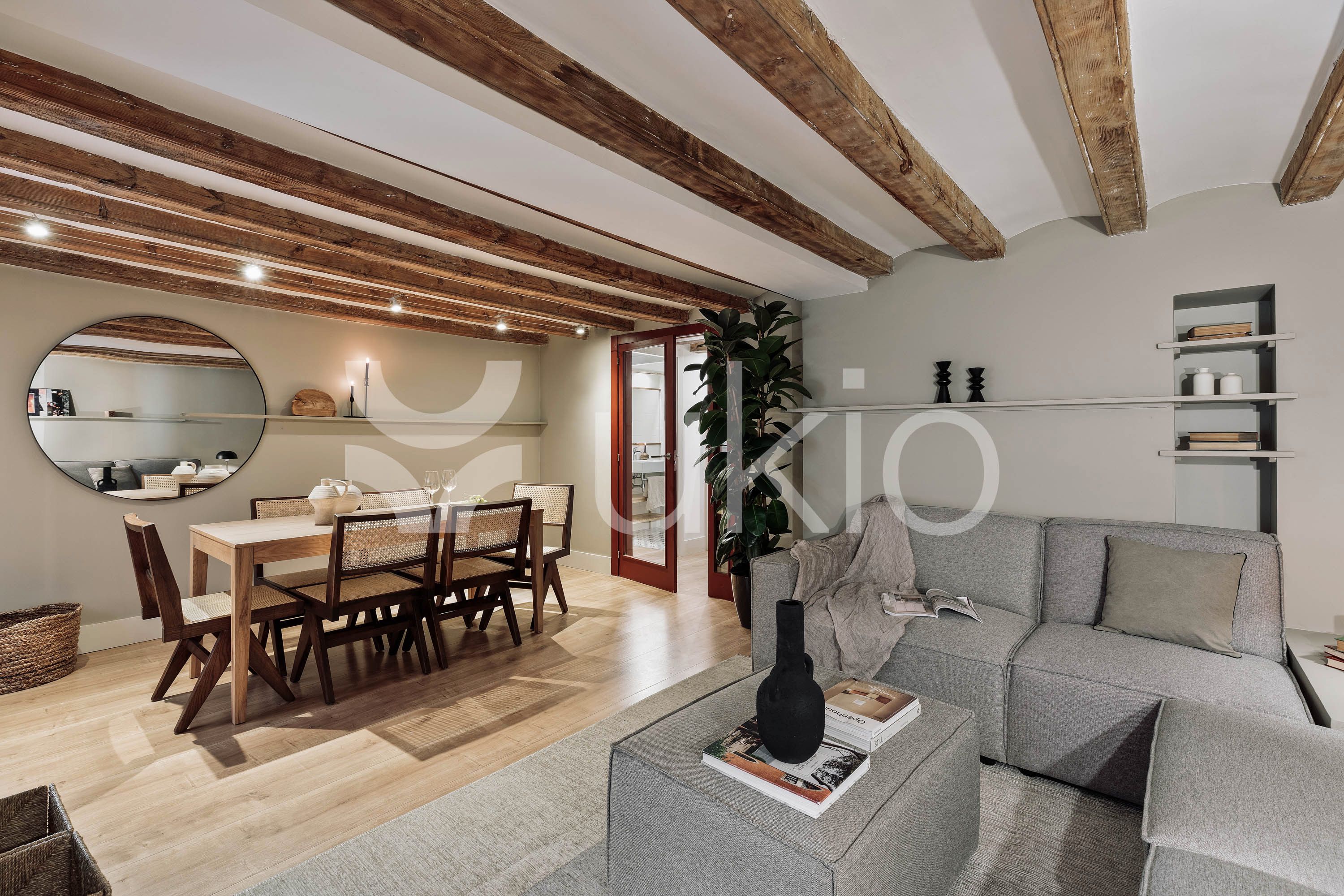Living room of Apartment to rent in  Barcelona Capital  with Air Conditioner, Heating and Furnished