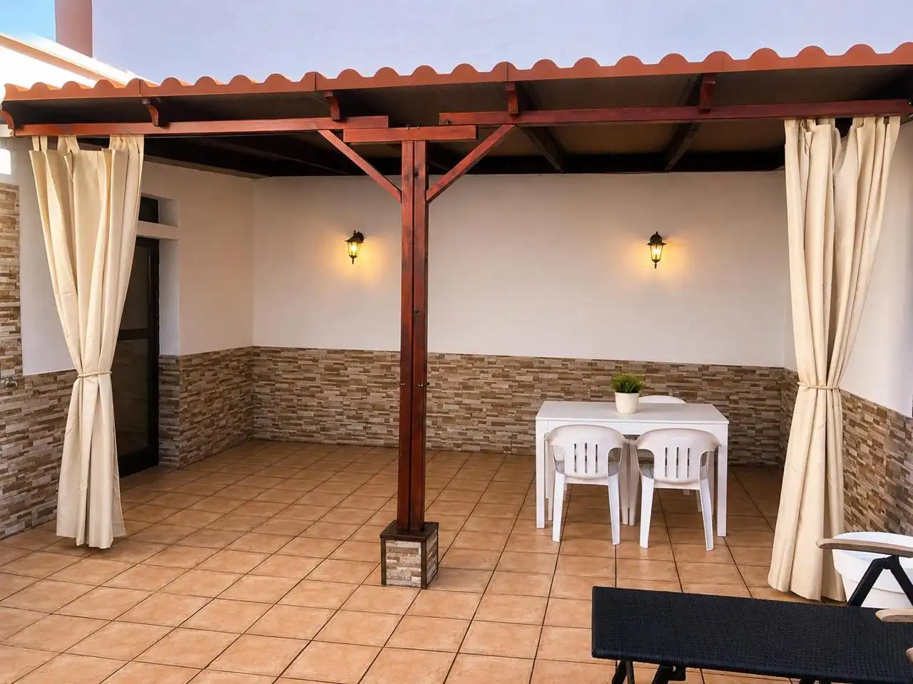 Terrassa de Casa adosada de lloguer en Santa Lucía de Tirajana amb Aire condicionat, Terrassa i Moblat