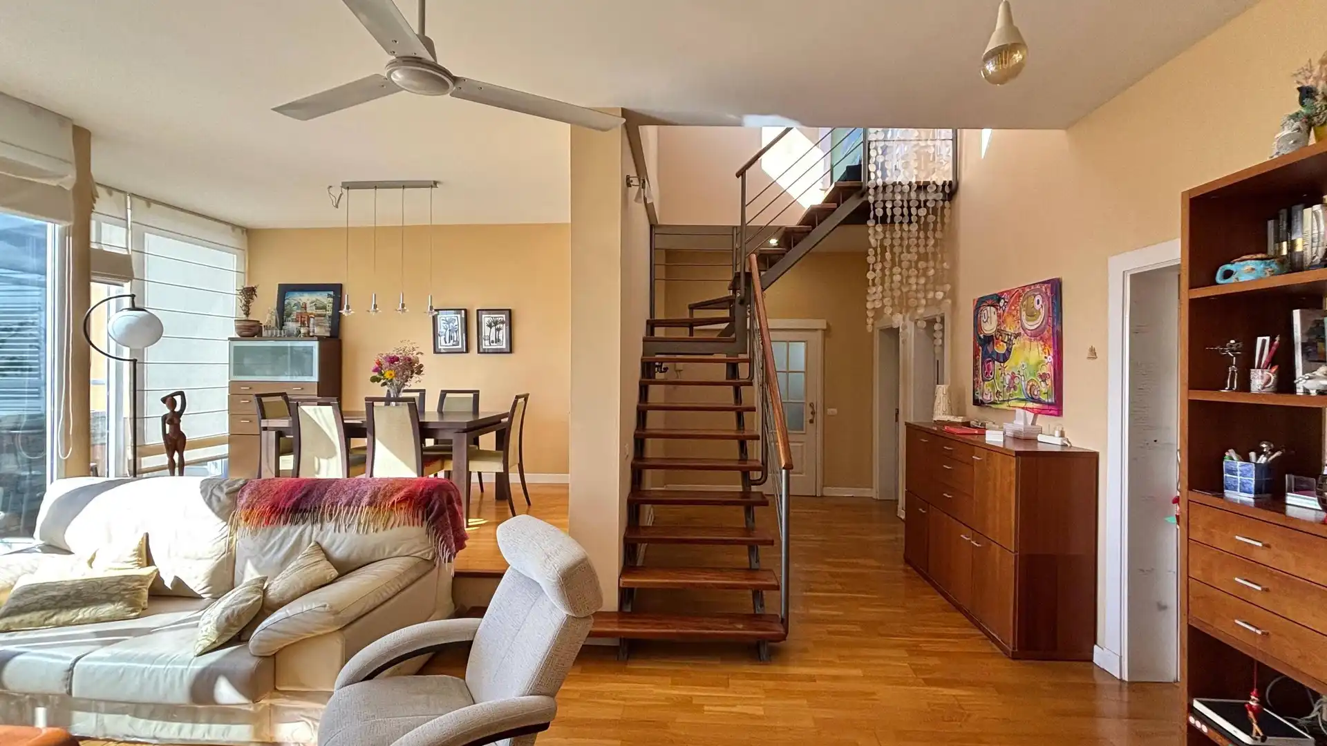 Living room of Attic for sale in Güímar  with Parquet flooring, Terrace and Balcony