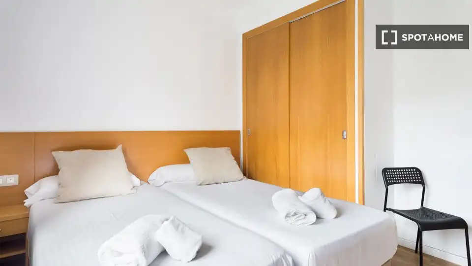 Bedroom of Flat for rent in Barcelona  with Air Conditioner, Heating and Furnished