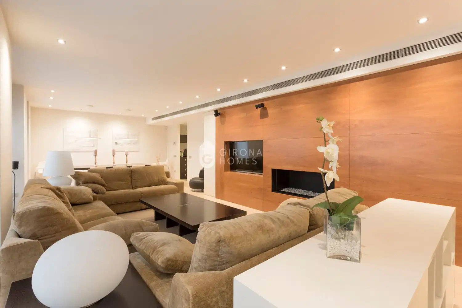 Sala de estar de Apartamento en venta en Girona con Aire acondicionado, Calefacción y Terraza
