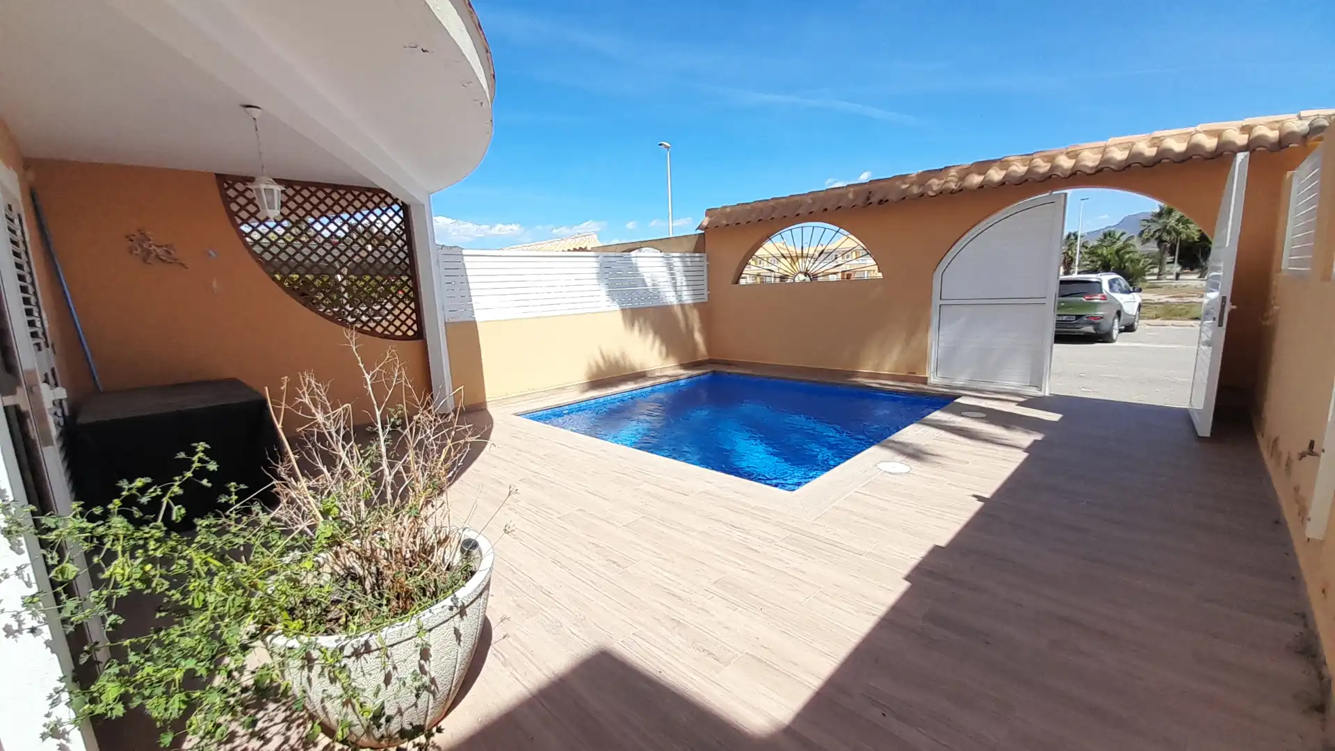 Piscina de Casa o xalet en venda en Mazarrón amb Aire condicionat, Jardí privat i Piscina