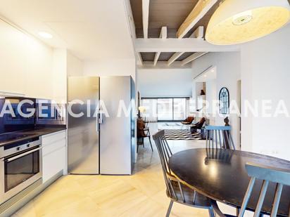 Kitchen of Attic to rent in  Valencia Capital  with Air Conditioner, Terrace and Balcony